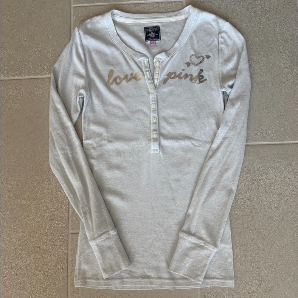 PINK Victoria’s Secret Gray Long Sleeve